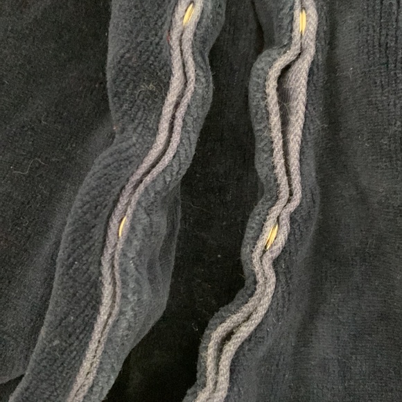 Vtg Petit Jardin Baby Boy footie Large 9-12M 12M velour navy white stars - Picture 8 of 8